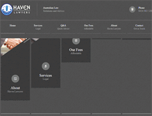 Tablet Screenshot of havenlawyers.com.au